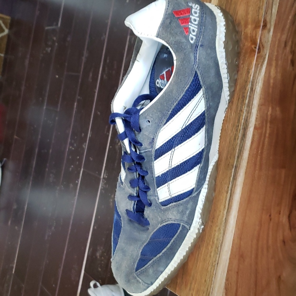 adidas suede 3 stripe Vintage blue & white Men's size 12